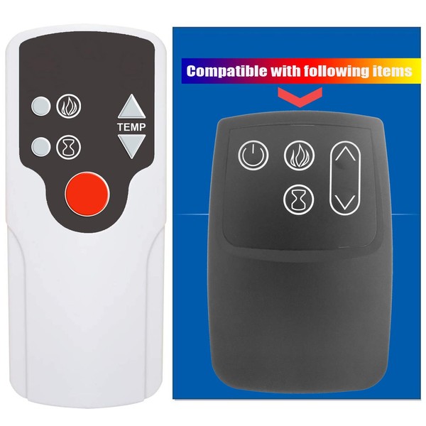 Replacement for Twin Star Fireplace Remote Control for 23II332FSL 25II332FSL 26II332FSL 28II332FSL 32II332FSL 33II332FSL 18II332CGL 23II332CGL 25II332CGL 26II332CGL 28II332CGL 32II332CGL 33II332CGL