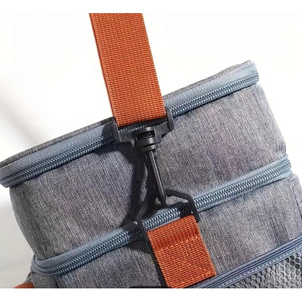 Ferni's Double Deck Insulated Lunch Bag, Dual Compartment Lunch Box