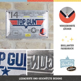 Nostalgic-Art Cartel metálico retro, 20 x 30 cm, Top Gun – Aircraft Metal – Idea de regalo para amantes del cine, de metal, diseño vintage