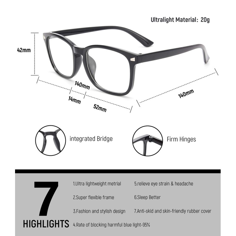 MIGSIR MIGSIR 6 Pack Blue Light Blocking Glasses for Computer