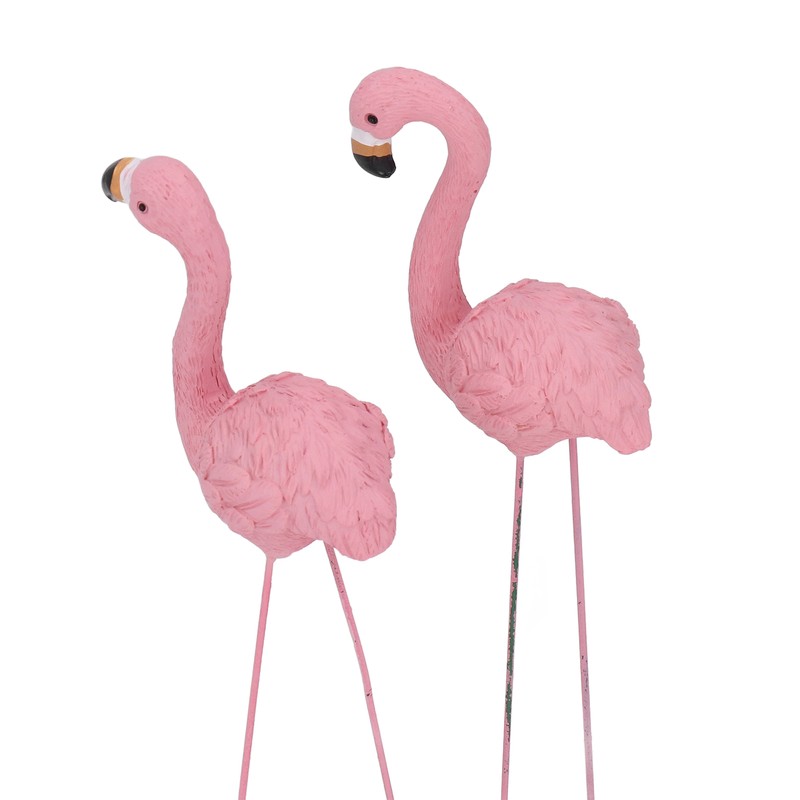 4 Pcs Pink Flamingo Garden Statue Fine Details Stylish Vivid