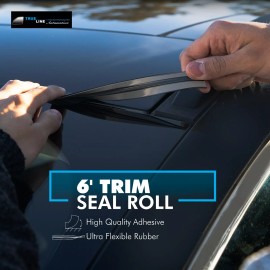 Trueline Automotive Car Windshield Weather Seal Rubber Trim Molding Cover six Feet For Honda Models