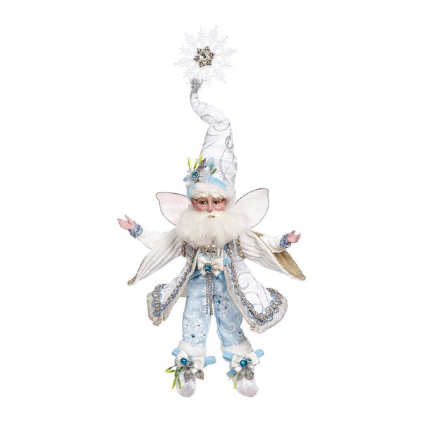 Goodwill Mark Roberts Snowflake Santa Fairy Ice Blue and White