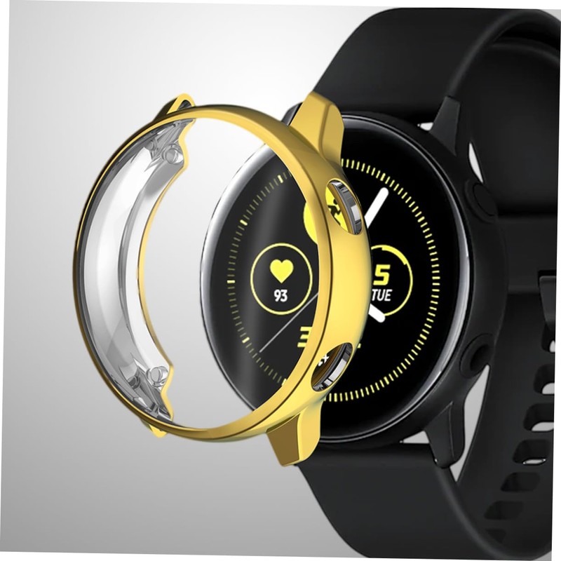 jojofuny 2pcs TPU Protective Plating Case for Watch Active Lightweight