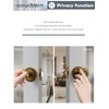 SORWDUERM Antique Brass Door Knobs Interior Privacy Door Knob for