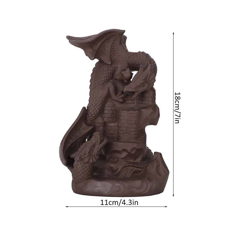 Backflow Incense Burners Dragon Shape Purple Sand Waterfall Burners Home