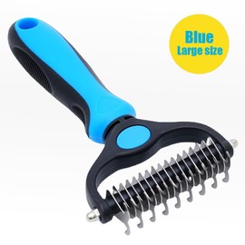 Dycaku Pet Grooming Dog and Cat Hair Removal Brush Tool Hair Removal comb mat Hair removal Safe hair remover double-sided metal comb for cats and dogs with long or short pet hair