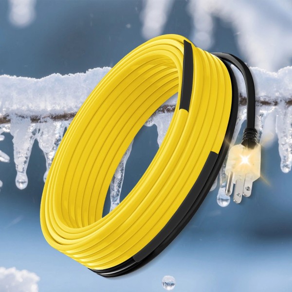YeloDeer 15 Ft Pipe Heat Cable for Water Pipe Freeze