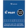 PILOT Namiki IC100 Fountain Pen Ink Cartridges, Black, 12-Pack (69100)