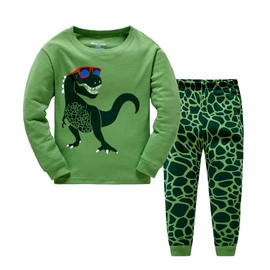 Popshion Boys Pyjamas Dinosaur Kids Pjs for Boy 100% Cotton Toddler Clothes Sets Long Sleeve Nightwear Sleepwear 2 Piece Outfit 9-10 Years