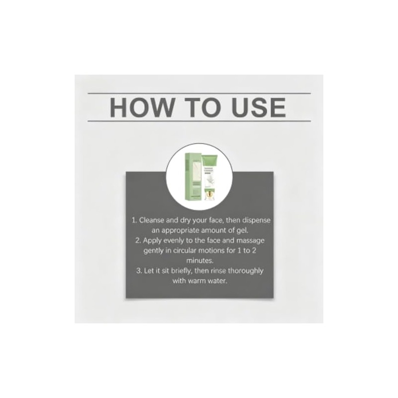 Gel Exfoliante Facial con Té Verde y Triple Enzima, Hidratante