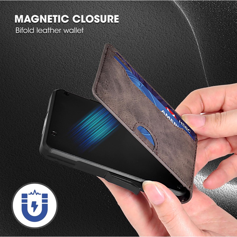 Aipinvip Mens Wallets RFID Blocking Automatic Pop Up Card Wallet
