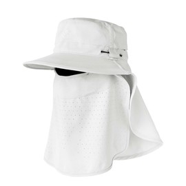 Coolibar UPF 50+ Kids' Stevie Ultra Sun Hat - Sun Protective (Large/X-Large- White)