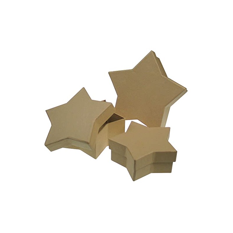 Star Paper Box Lid Box Set of 3 15 x