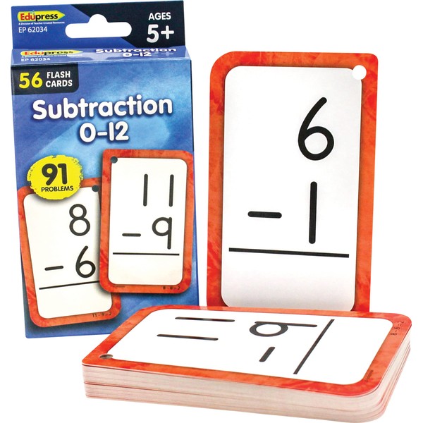 Teacher Created Resources Subtraction 0–12 Flash Cards (EP62034)