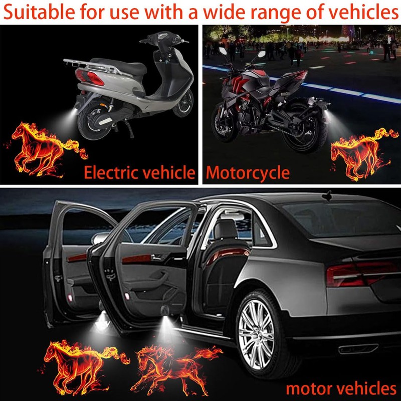 2 Pcs Car Door Projector Lights,Car Door Lights Logo Projector,Welcome