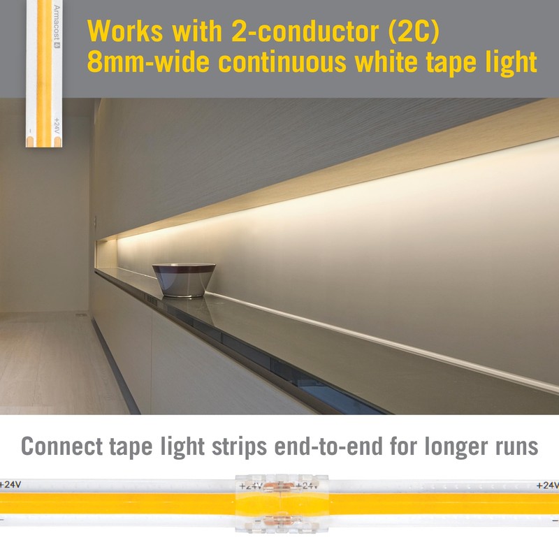 Armacost Lighting 2-Pin COB Tape to Tape Splice Connector 5