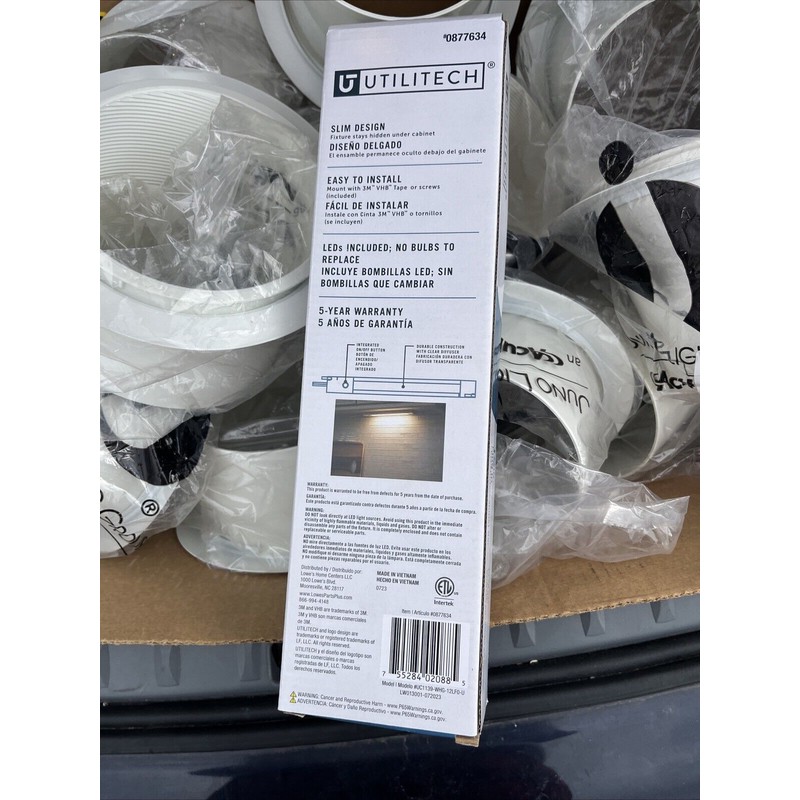 Utilitech NEW Utilitech 12Inch Plug In Undercabinet Light 300 Lumen