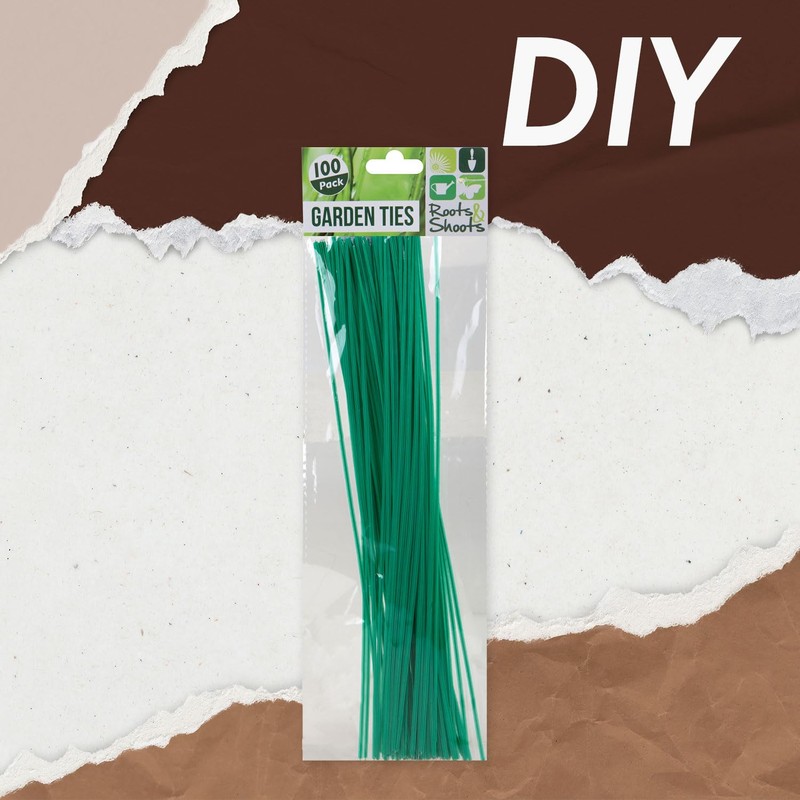VFM - Garden Ties 100Pk Green Gardening Tools Accessories Gardening