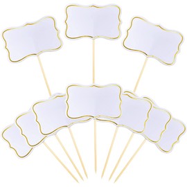 24 Pieces White Cheese Markers for Charcuterie Board Food Labels for Party Buffet Labels Food Name Tags Blank Toothpick Flags Cupcake Toppers Appetizer Signs Cheese Labels, Cheese Tools