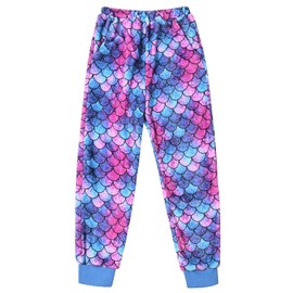 Jxstar - Pijama de forro polar de felpa para niñas, suave, cálido, para invierno, otoño, Sirena 798, 8-9 Años