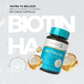 Biosuple Biotina Ácido Hialurónico Vitaminas 60 Cápsulas Uñas Cabello