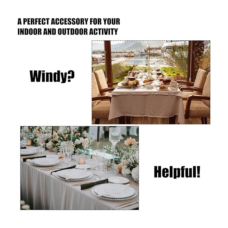 24 Pcs Transparent Tablecloth Clips, Plastic Table Cloth Clips，Windproof Table