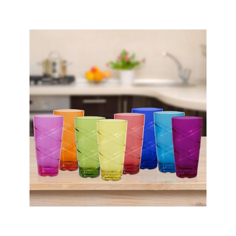 CreativeWare Circus Set de 8, 24 oz, juego de vasos,