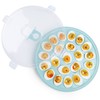 HAKSEN Deviled Egg Containers with Lid, Portable Deviled Egg Platter