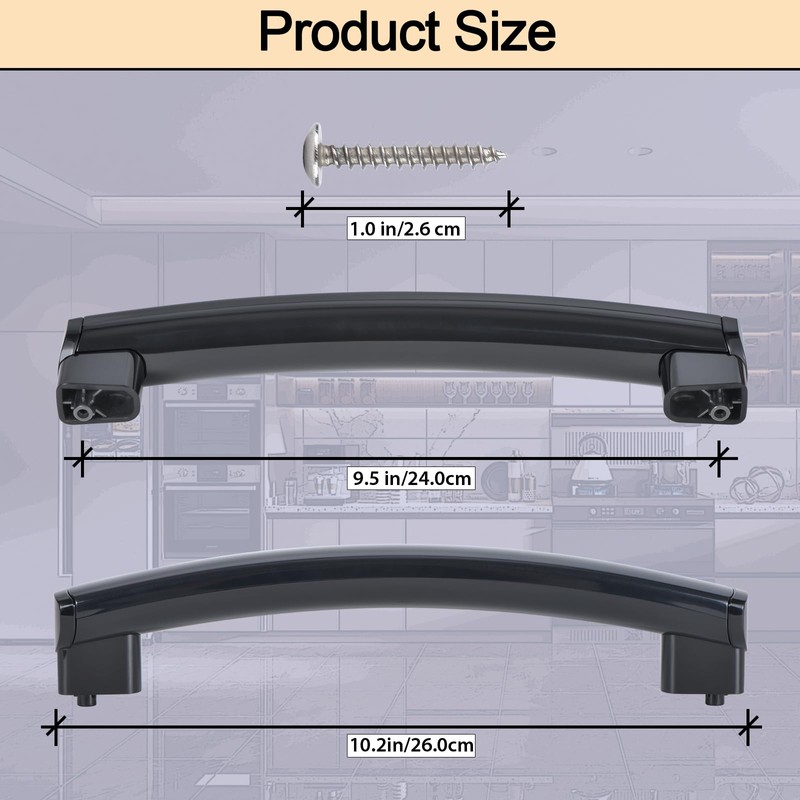 Upgrade Black WB15X10275 Microwave Oven Door Handle, Only Compatible with