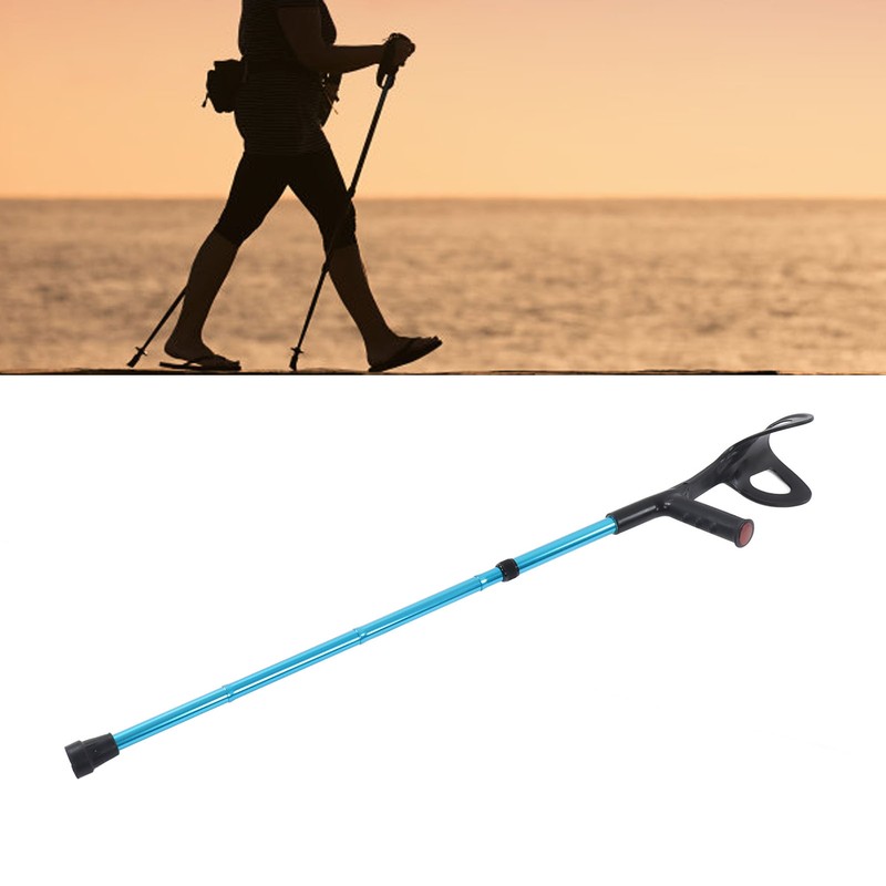 Foldable Walking Cane Stick Evenly Distributed Weight Forearm Folding Adjusting