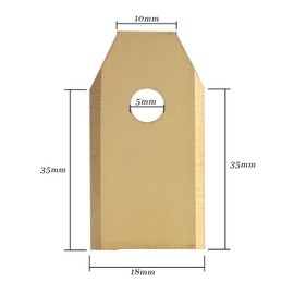 lvifloae 45 PCS Robot Mower Blade Golden Automower Blades Replacements Stainless Steel with1 Pack Screw Accessories for Lawn Mowing Robots McCulloch Robotic Lawnmowers Husqvarna（10 * 18 * 35mm）