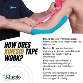 Kinesio Taping - Elastic Therapeutic Athletic Tape Tex Gold FP - Beige - 1in x 5m Roll