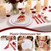 YOUBET 350PCS White Scalloped Plastic Plates for Weddings