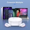 Audífonos in-ear inalámbricos Bluetooth 5.3 con Micrófonos 1Hora TWS blanco