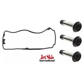 Sea-Doo Seadoo 4-Tec Spark Plug Pipes 420851754 & Valve Cover Gasket Kit  GTR GTX GTI
