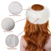 Dikoaina Womens Faux Fur Headband Winter Earwarmer Earmuff Ski (White)
