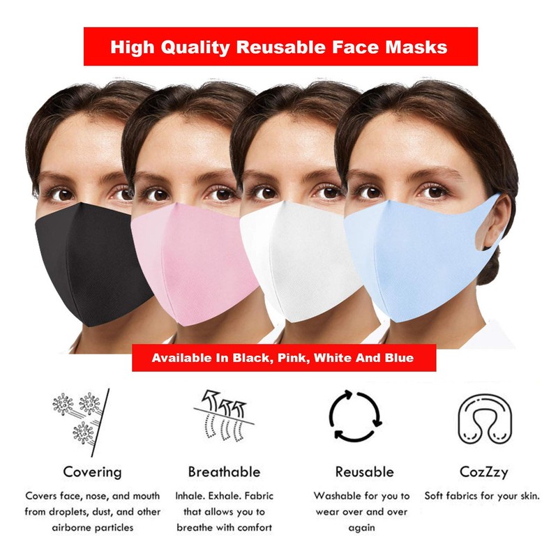 Generise Reusable Face Mask Stylish Face Mask x3 - Polyurethane
