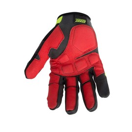 212 Performance Super Hi-Vis Impact Gloves for Construction and Mechanics, Adjustable Closure, Medium