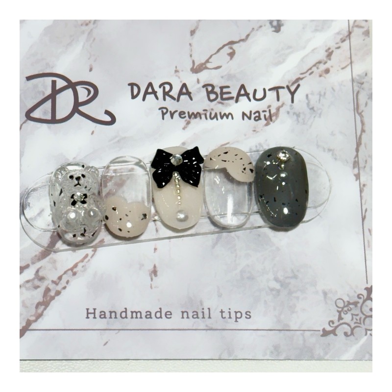 Dara Beauty November Art of the MonthRibbon Bear Nail❣ -