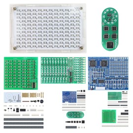 YIDAB Soldering Practice Kit 5in1 DIY Music Spectrum Senior SMD Two-sided SMT Circular LED 0805 Small SMD Circuit Kit Learn Soldering Kit For Beginners