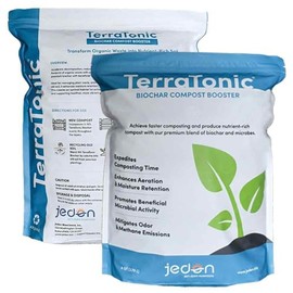 TerraTonic Biochar: Organic Compost Accelerator with Beneficial Microbes for Faster Decomposition. Biochar Soil Amendment for Lawn & Garden. 4-QT.