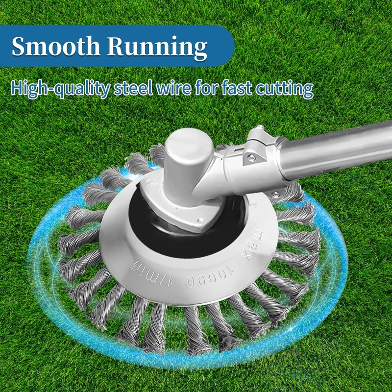 8 Inch Indestructible Trimmer Head and Unbreakable Wired Trimmer Blade,Steel