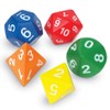 Learning Resources Jumbo Foam Polyhedral Dice, 5 Dice, 4, 8,
