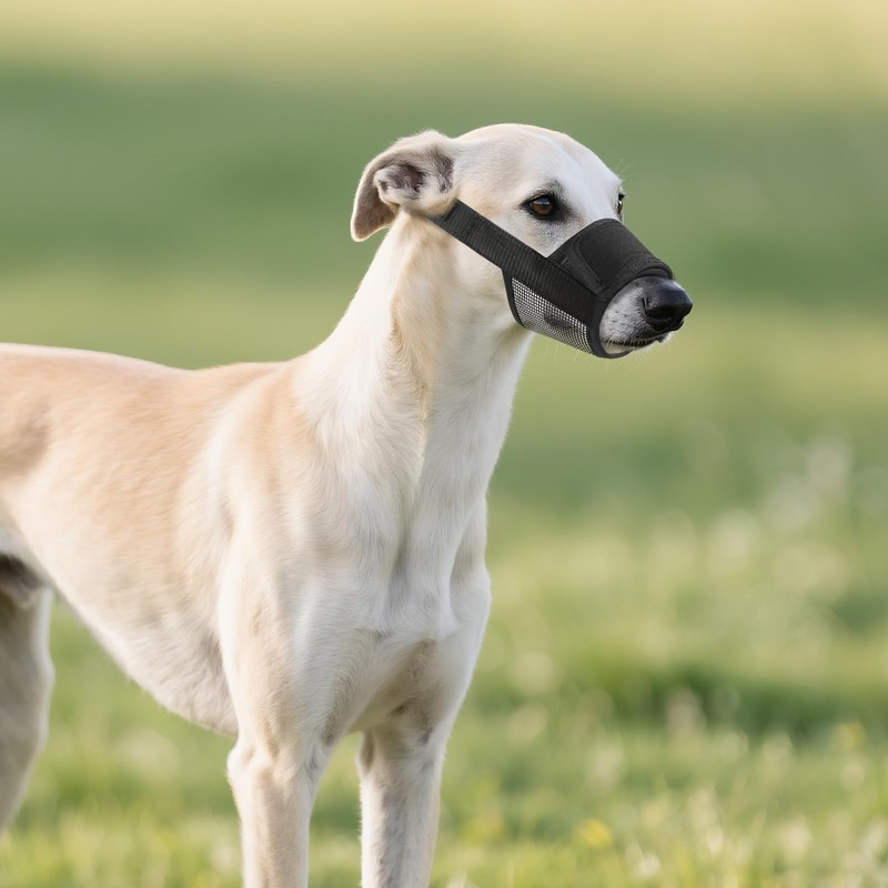 ILEPARK Soft Dog Muzzle, Muzzles with Breathable Beehive Adjustable Fit