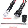 Hisxus 25Pcs 10MM White LED Pre-wired Water Clear Bulb 12V