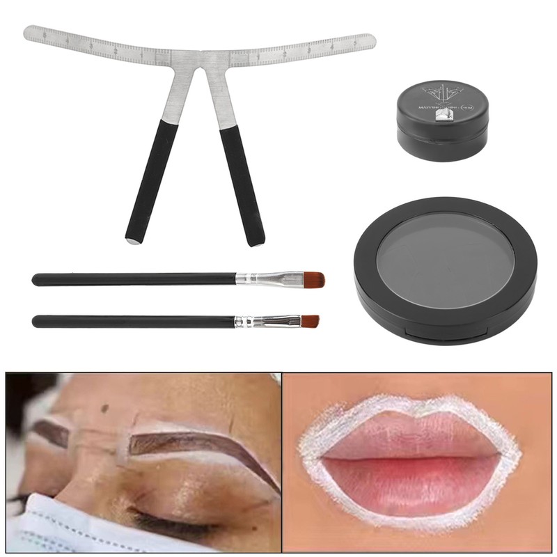 Eyebrow Mapping Kit Stencil Ruler Brow Mapping String Pigment Eyebrow