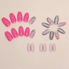 Coffin Press on Nails Medium Fake Nails Pink False Nails