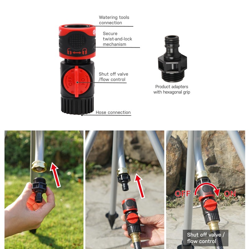 Misting and Lawn Sprinklers with Telescoping Tripod