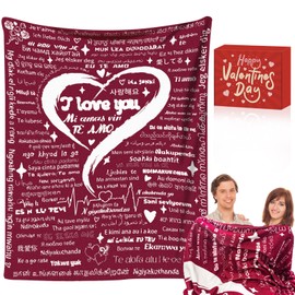 sesameless Valentines Day Gift for Him Her, Valentines Day Blanket Gifts, Romantic I Love You Blanket Valentines Day Decor Valentines for Her Girlfriend (140 * 160cm)